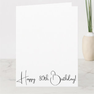 80th Or Any Age Family Photo Collage Birthday Card
