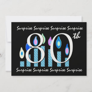 80th SURPRISE Birthday Party Invitation Template