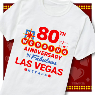 80th Wedding Anniversary Fabulous Las Vegas Couple T-Shirt
