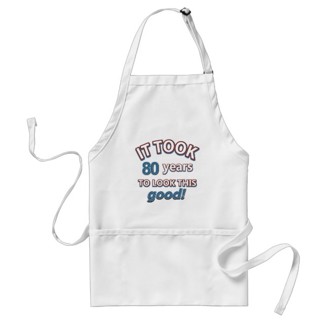 80th year birthday designs standard apron (Front)