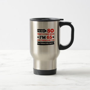 80th year old birthday gifts travel mug