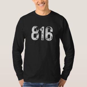 816 Area Code Kansas City MO Mobile Telephone Area T-Shirt