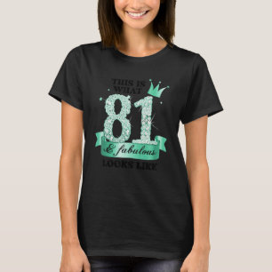 81 & Fabulous I Turquoise White Party Group Photo T-Shirt