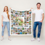 81 Photo Collage Template Personalised Your Colour Fleece Blanket<br><div class="desc">Create your own photo memory blanket with this easy-to-use photo collage template with 81 square photos for your favourite pictures. Personalise with your custom title and text and choose your colours. CHANGES: Select a different background colour or choose a styled graphics background or change the text font style, colour, size,...</div>