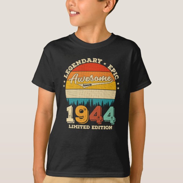 81 Year Old Bday 1944 Awesome 81st Birthday Gift T-Shirt (Front)