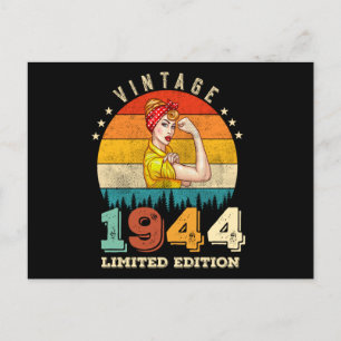 81 Year Old Bday 1944 Vintage 81st Birthday Women Postcard