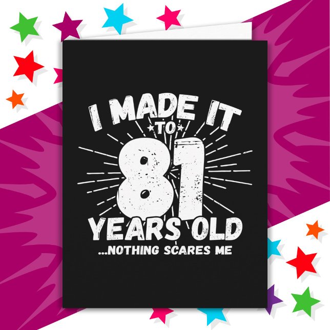 81 Year Old Sarcastic Meme Funny 81st Birthday Card (Creator Uploaded)