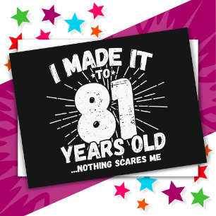 81 Year Old Sarcastic Meme Funny 81st Birthday Postcard