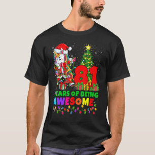 81 Years Of Being Awesome Unicorn 81th Birthday Ch T-Shirt