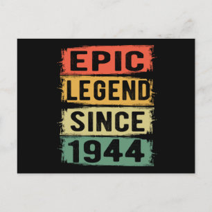 81 Years Old Bday 1944 Epic Legend 81st Birthday Postcard