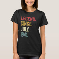 81st Birthday  81 Years Old Legend Since July 1941