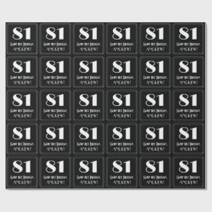 81st Birthday - Art Deco Inspired Look "81", Name Wrapping Paper