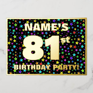 81st Birthday Party — Fun, Colourful Stars Pattern