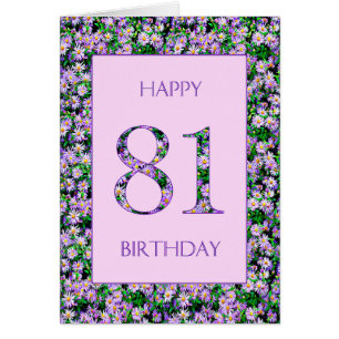 81st Birthday Purple Daisies