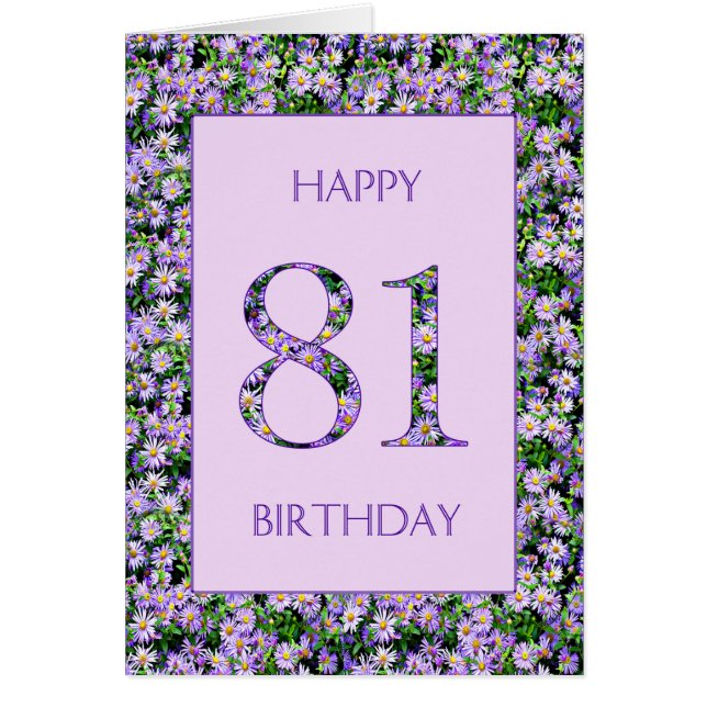 81st Birthday Purple Daisies (Front)