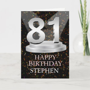 81st Birthday Spotlights Add A Name Card