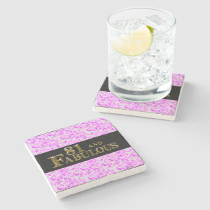 81st Birthday  Stone Coaster