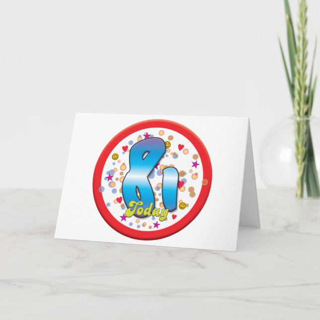 81st Birthday Today Card (Front)