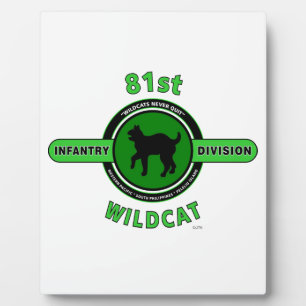 81ST INFANTRY DIVISION "WILDCAT" DIVISION PLAQUE