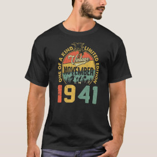 81th Birthday Vintage November 1941 81 Years Old M T-Shirt