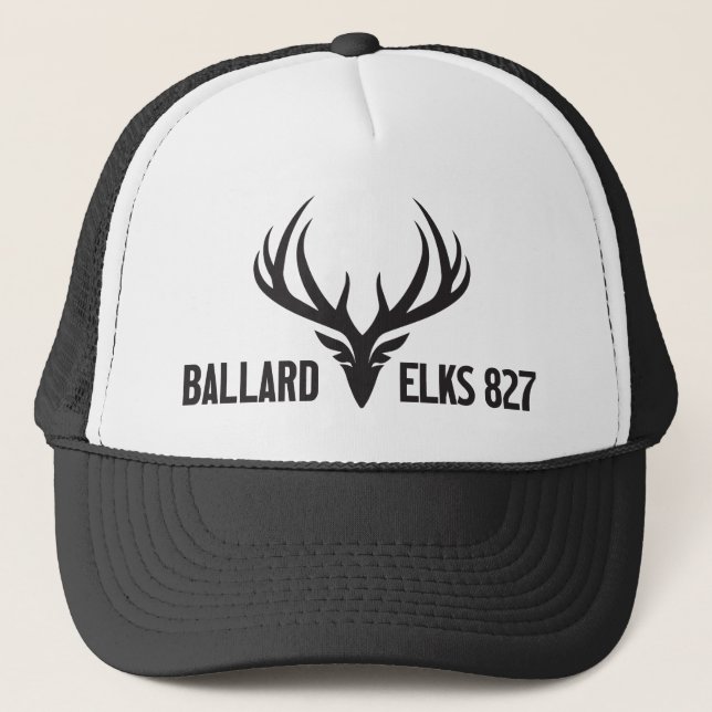 827 Elks Horns Trucker Hat (Front)