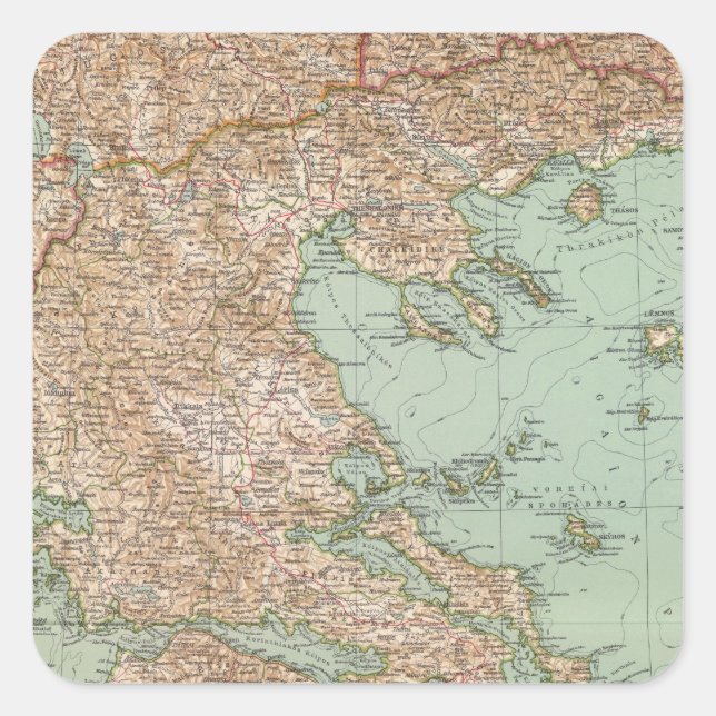 8283 Greece Square Sticker (Front)