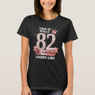 82 & Fabulous I Black Peach Party Group Candid Pho T-Shirt