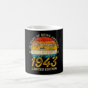 82 Year Old 1943 Retro Awesome 82nd Birthday Gift Coffee Mug