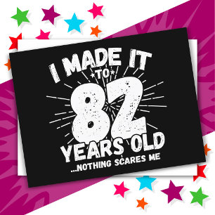 82 Year Old Sarcastic Meme Funny 82nd Birthday Postcard