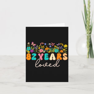 82 years loved men women 82 years old groovy 82nd8 card