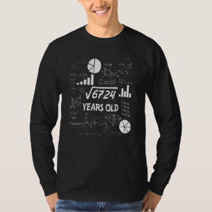 82 Years Old Bday Math Teacher 82nd Birthday Gift T-Shirt