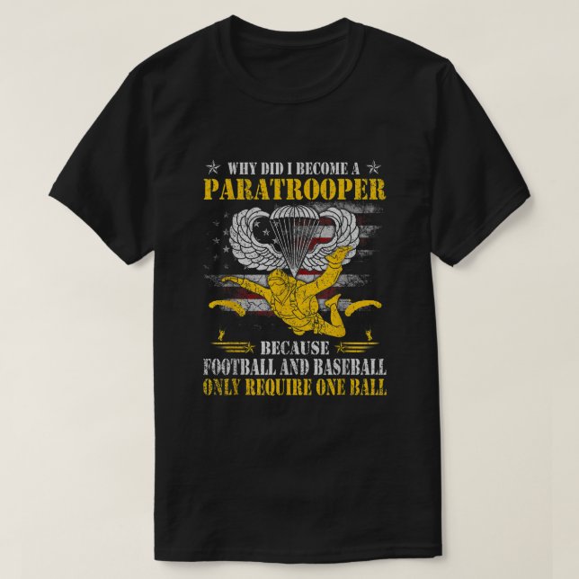 82nd 101st Airborne Paratrooper Jump Tshirt, Veter T-Shirt (Design Front)