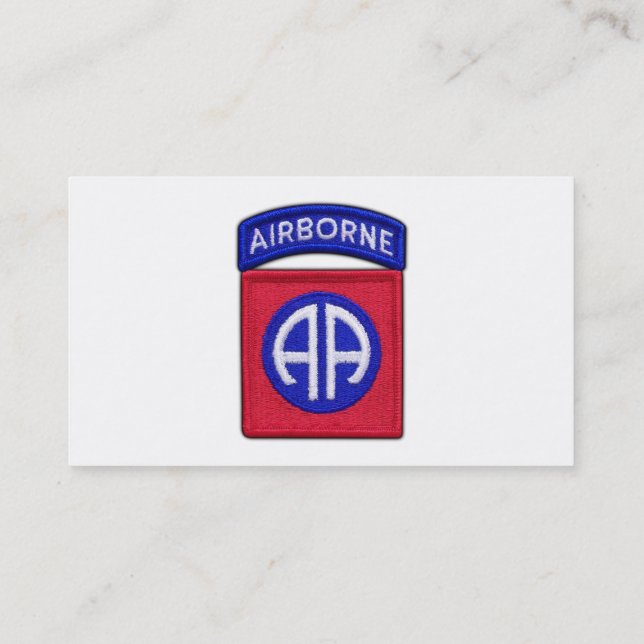 82nd ABN Airborne Div Vets LRRP Business Card (Back)