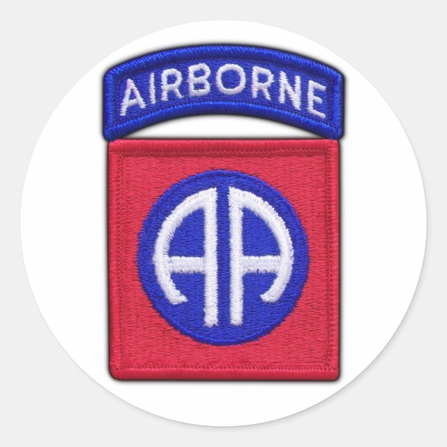 82nd ABN Airborne Div Vets LRRP Classic Round Sticker (Front)