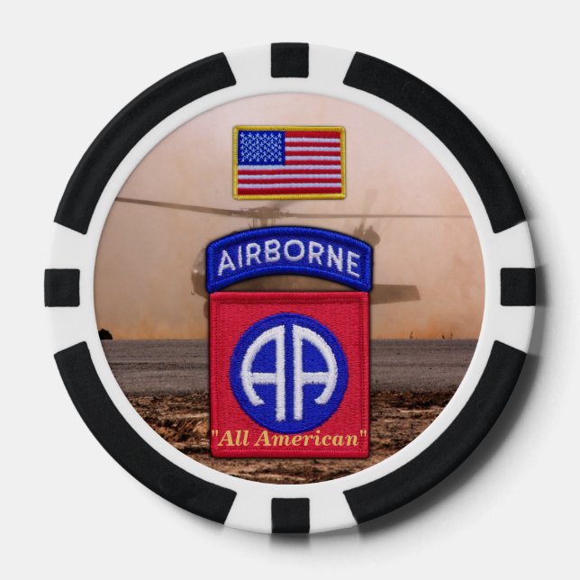 82nd airborne all american fort bragg poker chips (Front)