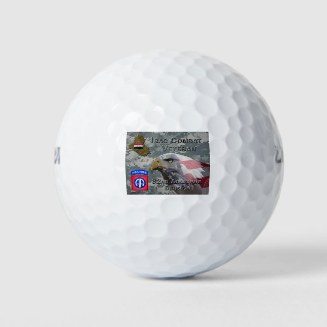 82nd Airborne Div Iraq Combat Veteran Golf Balls (Front)