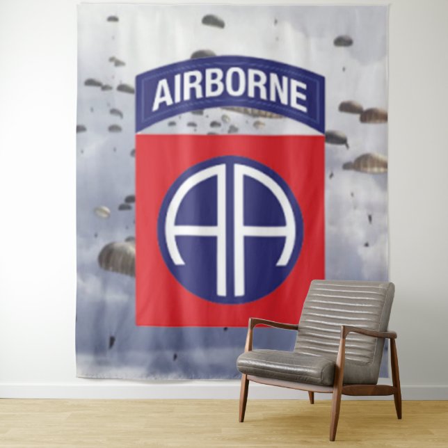 82nd AIRBORNE DIV. PHOTO BACKGROUND 2 Tapestry (In Situ)