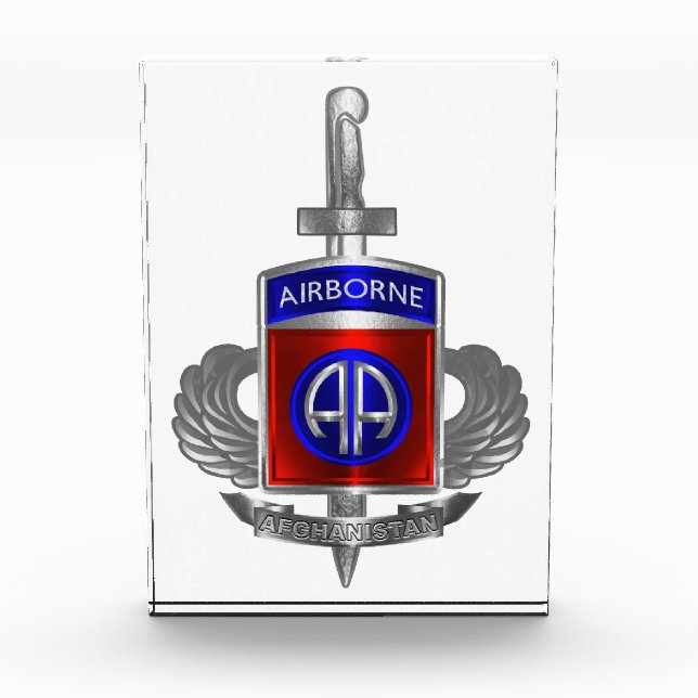 82nd Airborne Division Afghanistan Dagger  Photo Block (Front)
