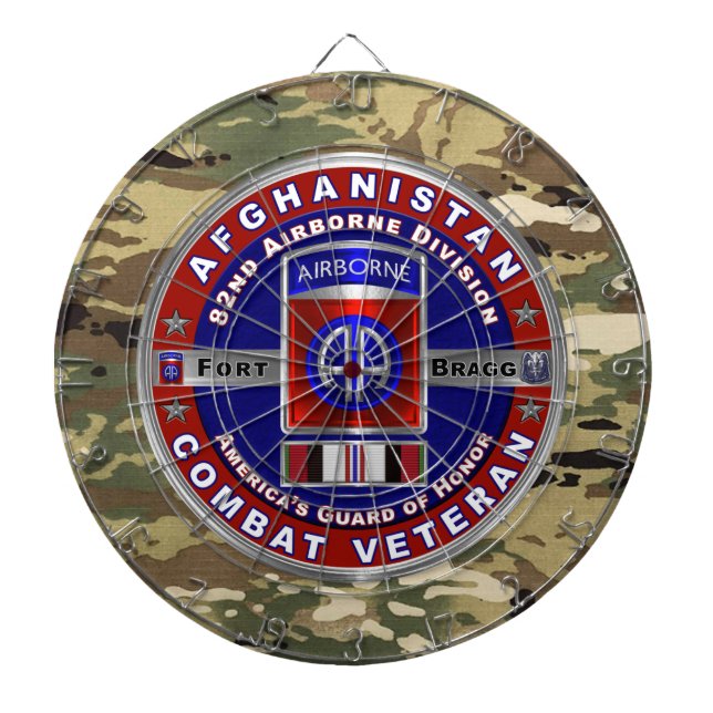 82nd Airborne Division   Afghanistan Veteran Dartboard (Front)