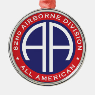 82nd Airborne Division All American Casual Patch Metal Ornament
