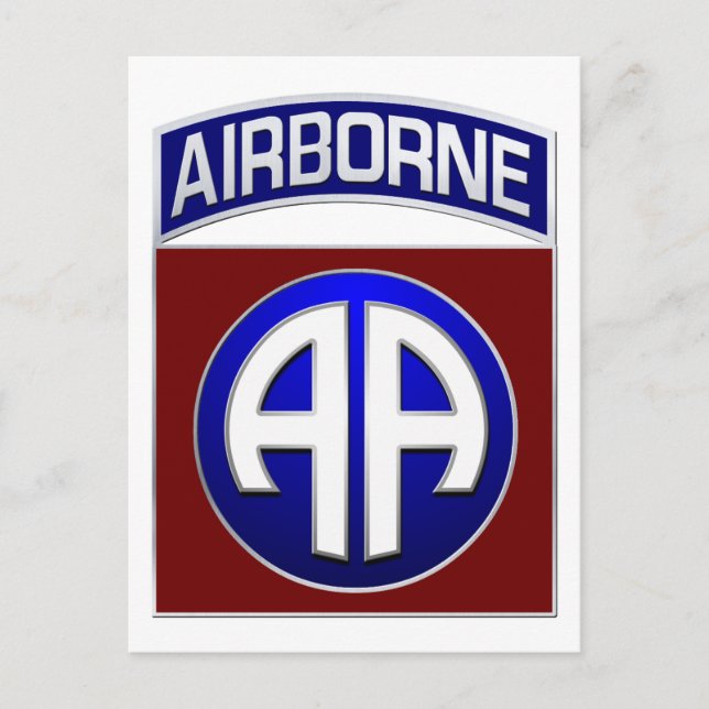 82nd Airborne Division All American Combat Patch Postcard (Front)