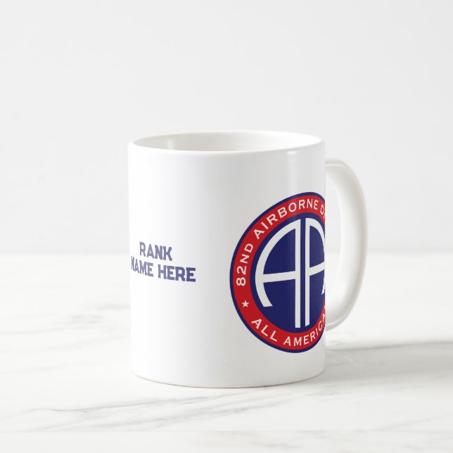 82nd Airborne Division All American Customisable Coffee Mug (Front Right)