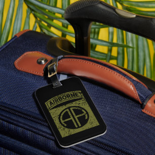 82nd Airborne Division "All American" Distressed Luggage Tag