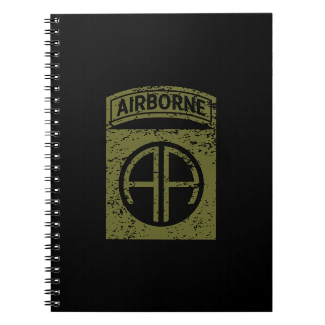 82nd Airborne Division "All American" Distressed Notebook (Front)