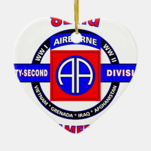82ND AIRBORNE DIVISION "ALL AMERICAN" DIVISION CERAMIC ORNAMENT