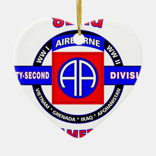 82ND AIRBORNE DIVISION "ALL AMERICAN" DIVISION CERAMIC ORNAMENT (Front)