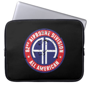 82nd Airborne Division "All American" Grunge Laptop Sleeve