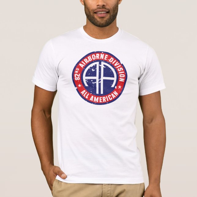 82nd Airborne Division "All American" Grunge T-Shirt (Front)