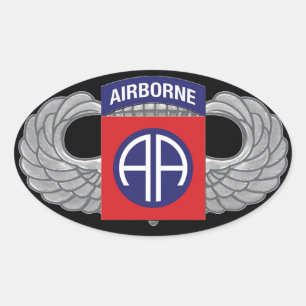 82nd Airborne Division "All American" Oval Sticker