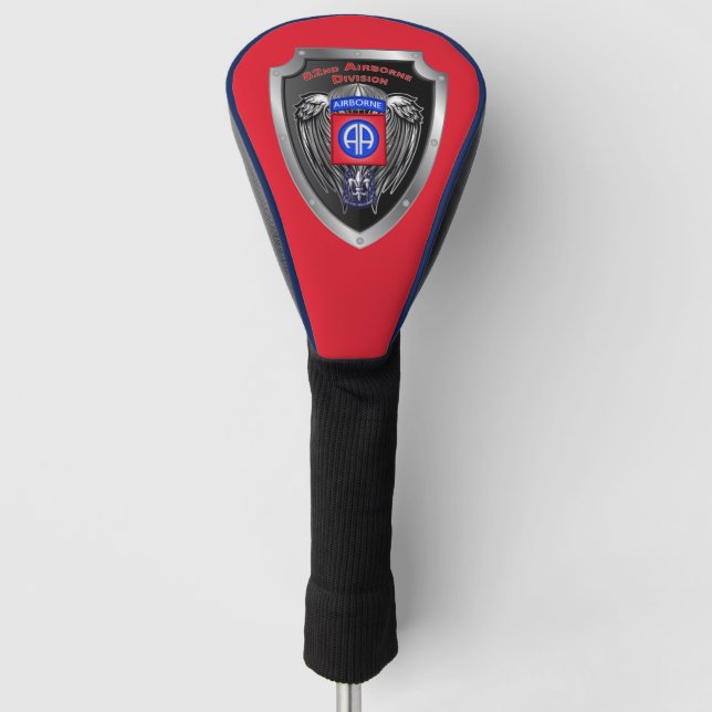 82nd Airborne Division “All American” Shield Golf Head Cover (Front)